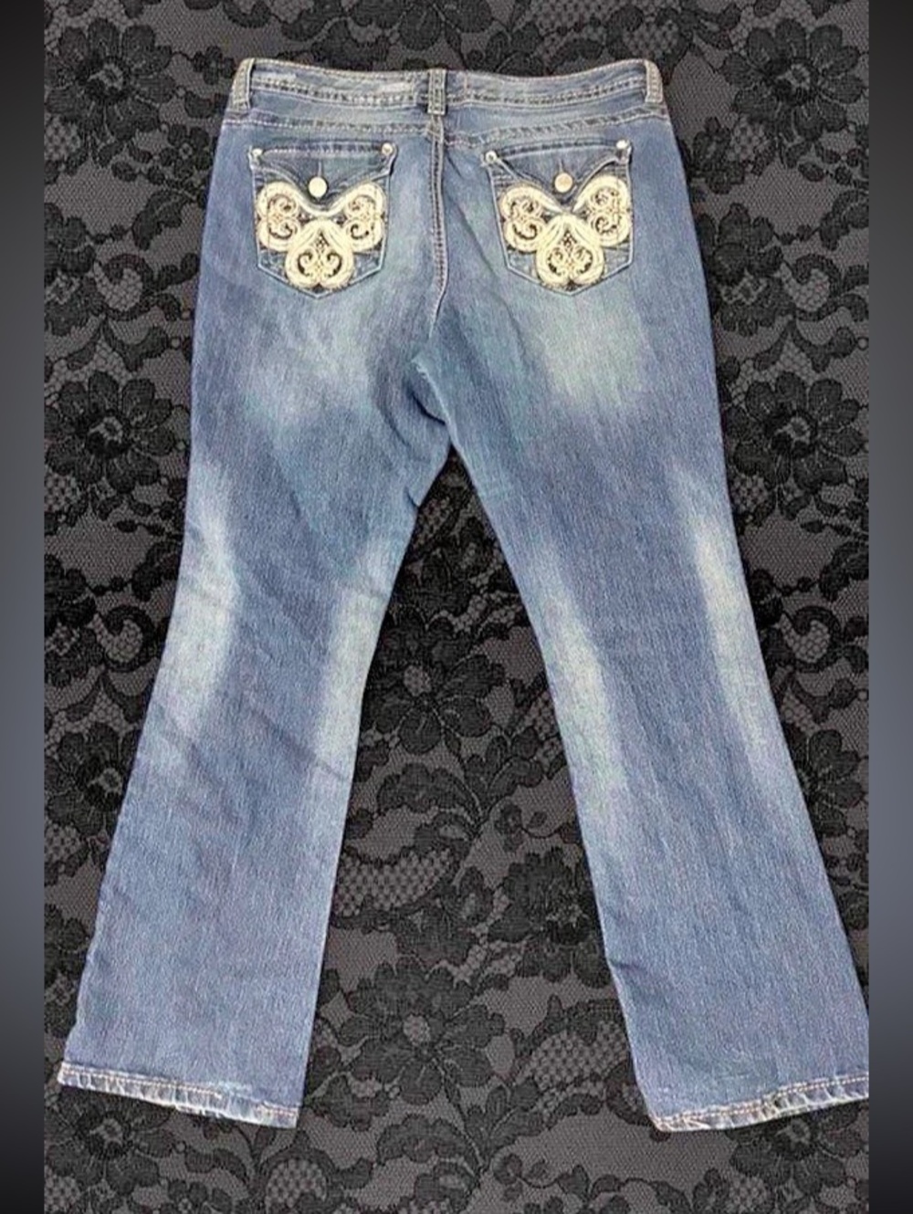 Nine West Vintage America Collection jeans Bootcut Blue Waist 12